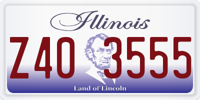 IL license plate Z403555