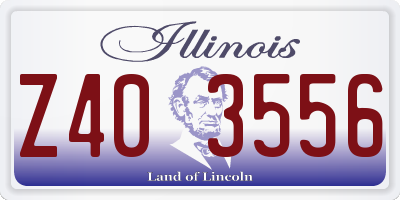 IL license plate Z403556