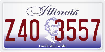 IL license plate Z403557