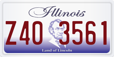 IL license plate Z403561