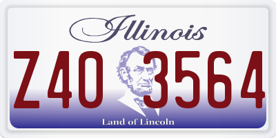 IL license plate Z403564
