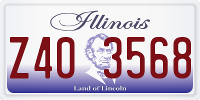 IL license plate Z403568