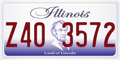 IL license plate Z403572