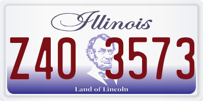 IL license plate Z403573