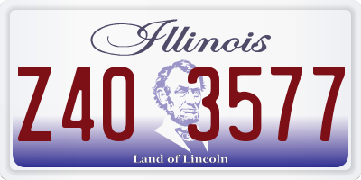IL license plate Z403577