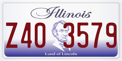IL license plate Z403579