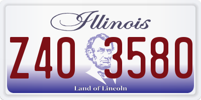 IL license plate Z403580