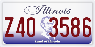 IL license plate Z403586