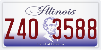 IL license plate Z403588