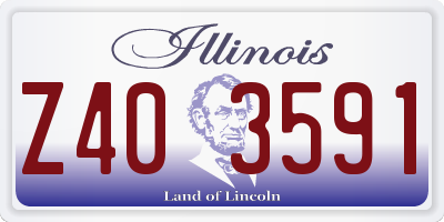 IL license plate Z403591