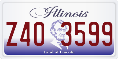 IL license plate Z403599