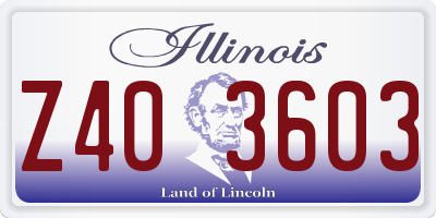 IL license plate Z403603