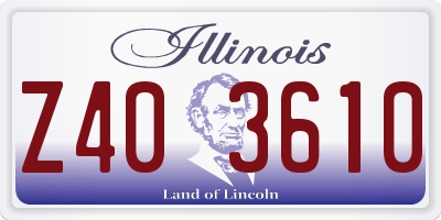 IL license plate Z403610