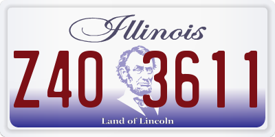 IL license plate Z403611