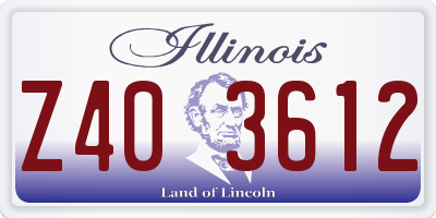 IL license plate Z403612