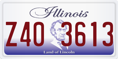 IL license plate Z403613