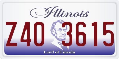 IL license plate Z403615