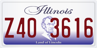 IL license plate Z403616