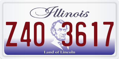 IL license plate Z403617