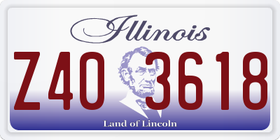 IL license plate Z403618
