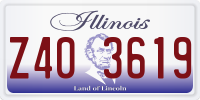 IL license plate Z403619