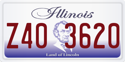 IL license plate Z403620