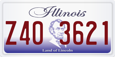 IL license plate Z403621