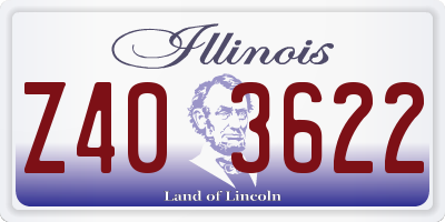 IL license plate Z403622