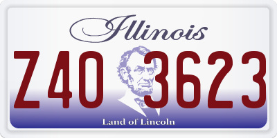 IL license plate Z403623