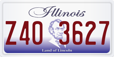 IL license plate Z403627
