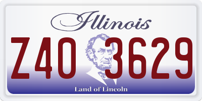 IL license plate Z403629