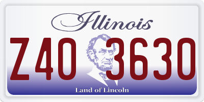 IL license plate Z403630