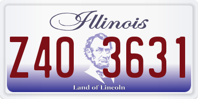 IL license plate Z403631