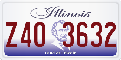 IL license plate Z403632