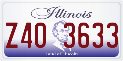 IL license plate Z403633