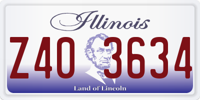 IL license plate Z403634