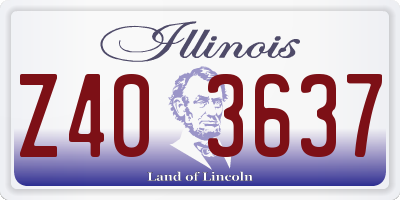 IL license plate Z403637