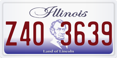 IL license plate Z403639