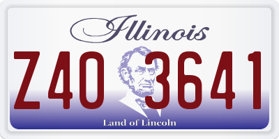 IL license plate Z403641