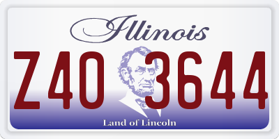 IL license plate Z403644