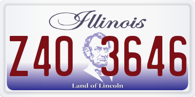 IL license plate Z403646