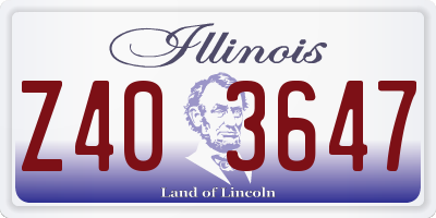 IL license plate Z403647