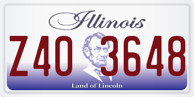 IL license plate Z403648