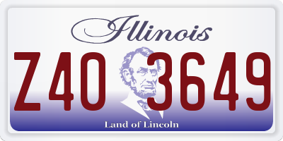 IL license plate Z403649