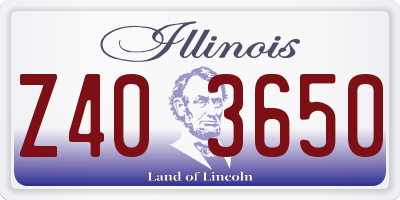 IL license plate Z403650
