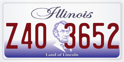 IL license plate Z403652