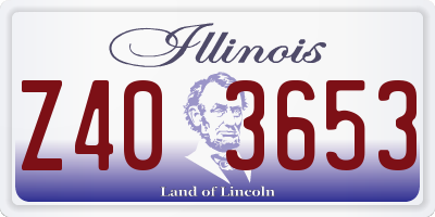IL license plate Z403653