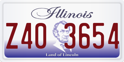 IL license plate Z403654