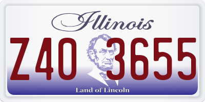 IL license plate Z403655