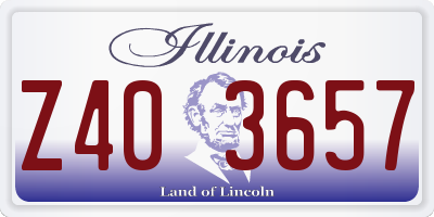 IL license plate Z403657
